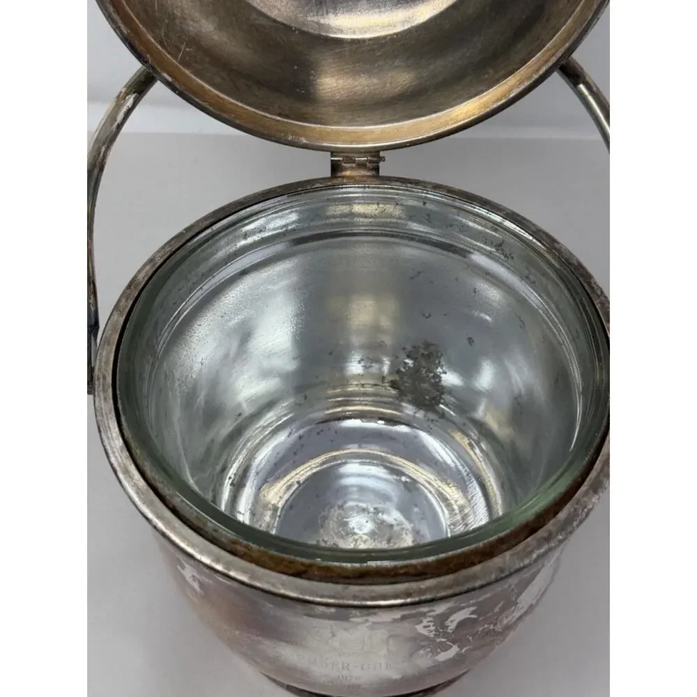 Bristol Silverplate Lidded Ice Bucket Golf Trophy Poole Silver Company 1950’s